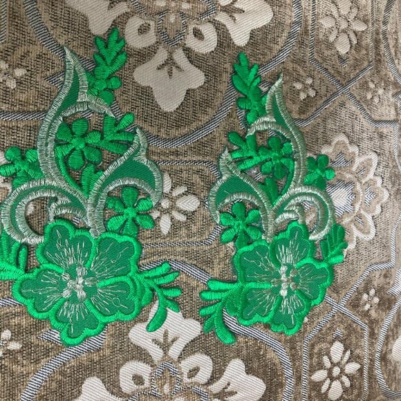 Kids Embroidery Patches Iron On Patch Craft Clothes Accessory Flower 1 Pair Set - Picture 5 of 9